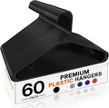 HOUSE DAY Black Plastic Hangers 60 Pack, Slim Space-Saving Clothes Hangers | by HOUSEDAY