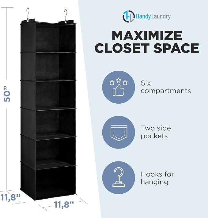 Handy Laundry Hanging Closet Organizer - Image 2