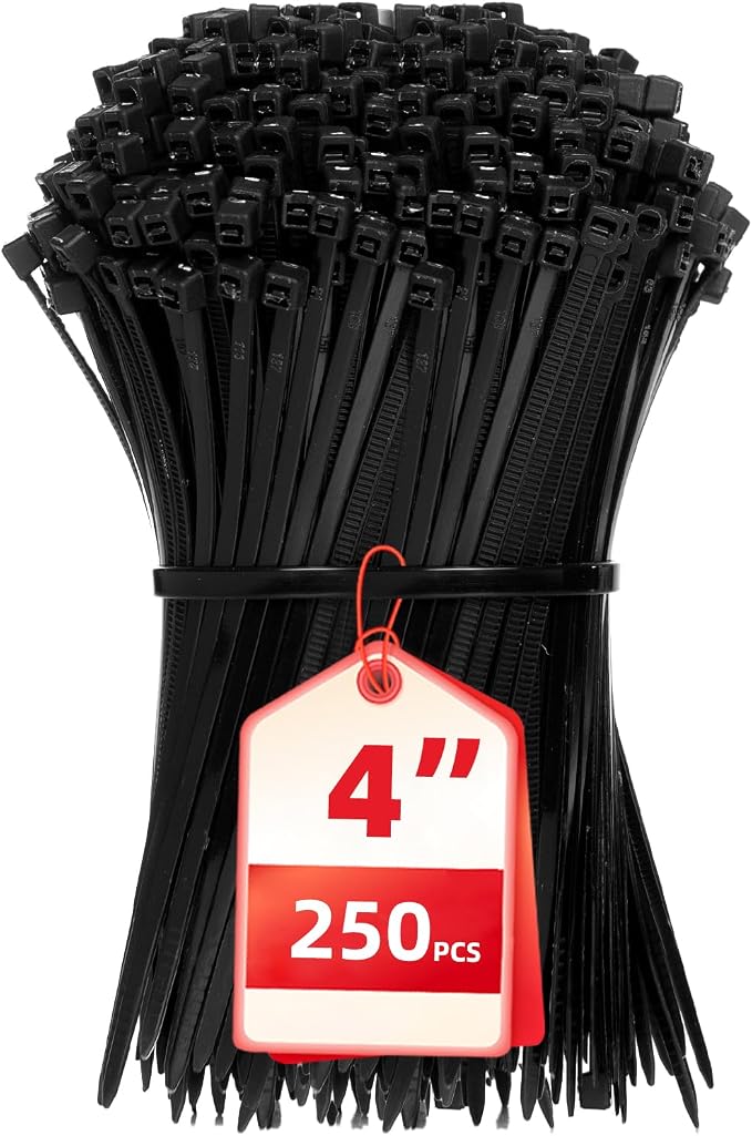 Cable Zip Ties, 4 Inch Self Locking Cable Ties, Self-Locking Wire Ties used by HAVEMETD