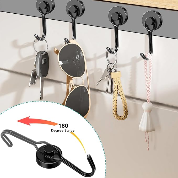 DIYMAG Magnetic Hooks, 120LBS Heavy Duty 8 Pack 2026 Cruise Ship Essentials - Image 5