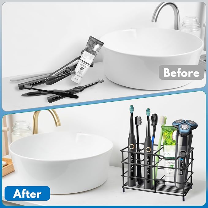 Electric Toothbrush Holders for Bathrooms 304 Stainless Steel Quick Drying | - Image 5
