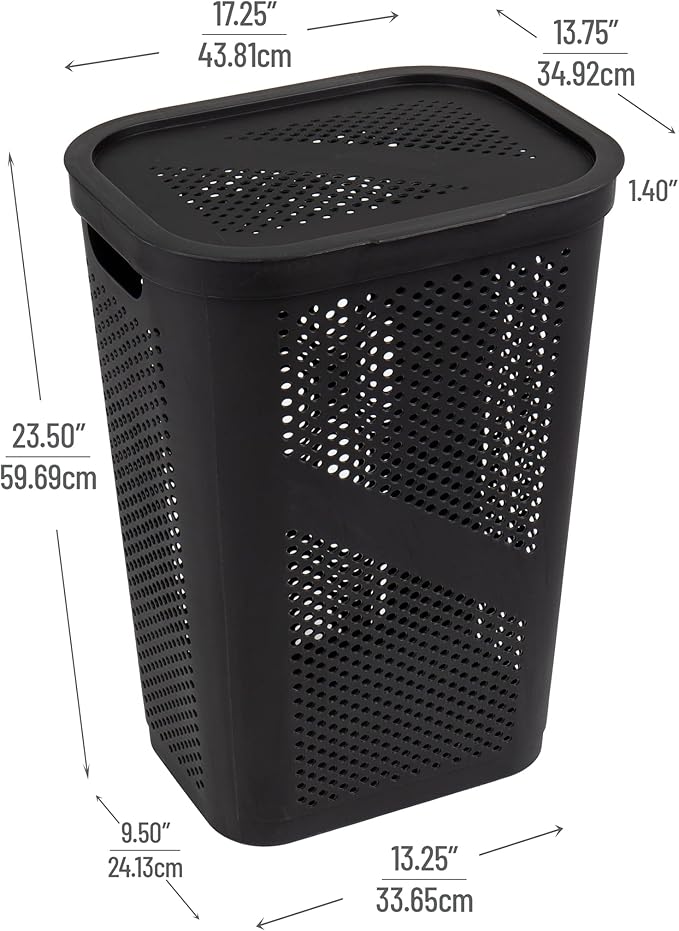 Mind Reader Slim Laundry Hamper - Image 3