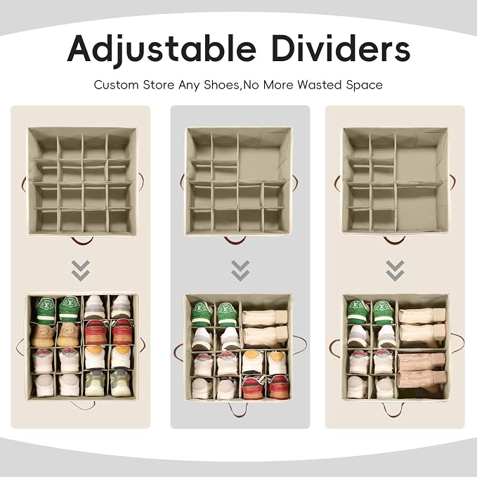  2 Pack Shoe Organizer Box – Large Capacity Shoe Storage - Image 5