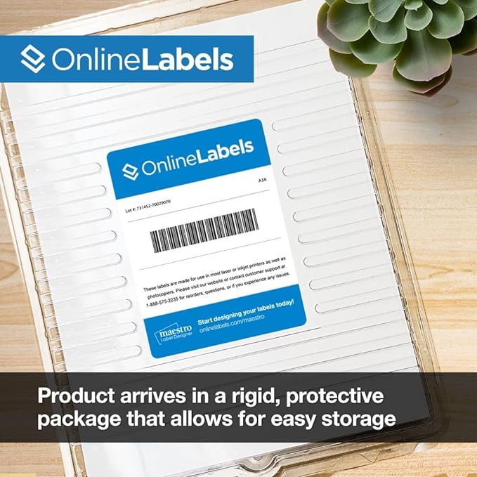 4 x 3.33 Rectangle Shipping Labels - Permanent, White Matte - Wine, Pallet Labels - 6-Up - Pack of 30,000 Labels, 5,000 Sheets - Inkjet/Laser Printers - Online Labels