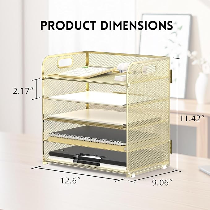 Supeasy 5 Trays Paper Organizer Letter Tray - Image 5