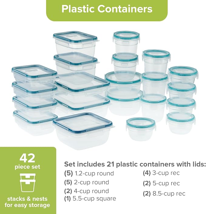 Snapware Plastic Total Solution Large Food Storage Containers Set | Meal prep - Image 2