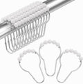 Shower Curtain Hooks, Decorative Stainless Steel Shower Curtain Hooks by Amazer