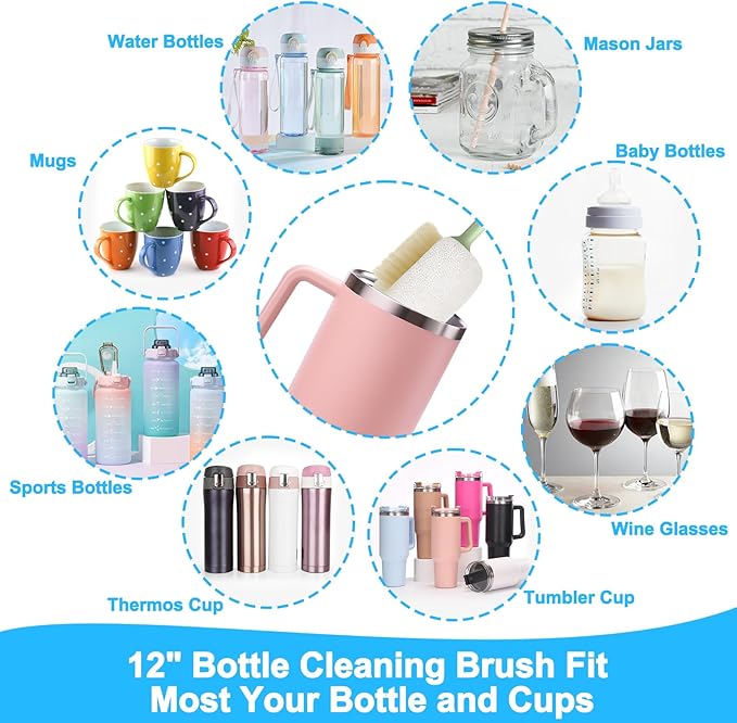 5 in 1 Bottle Cleaning Brush Set, Cleaning Tool Kit - Image 4