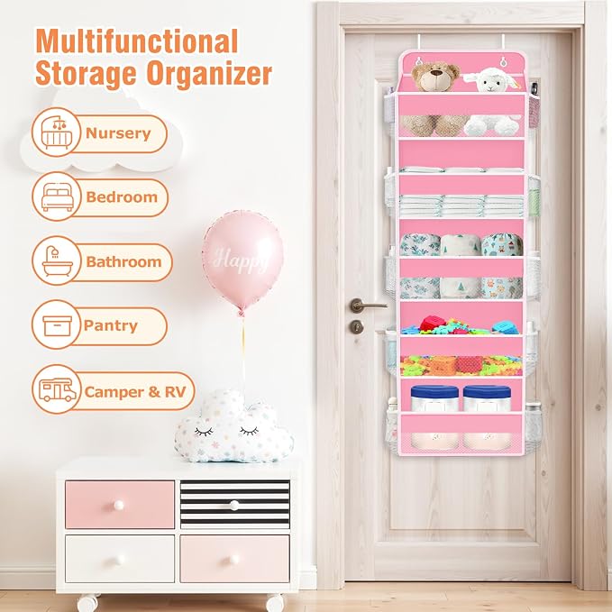 Over The Door Organizer Storage Large Capacity Hanging Bedroom Storage | 5 - Image 7