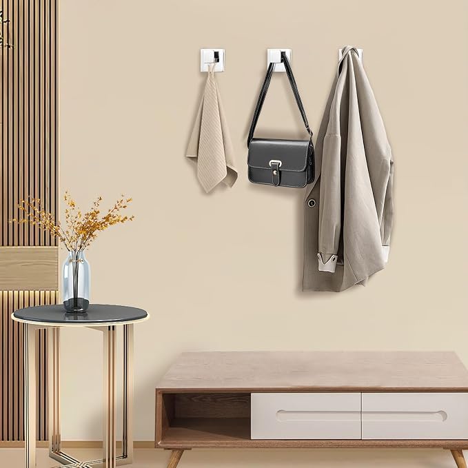 IBosins 4-Pack Towel Hooks Hand Towel Holder Robe Hanger Polished Chrome | - Image 4