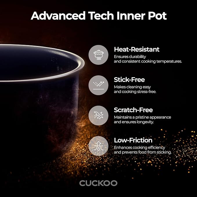 CUCKOO Micom Rice Cooker 10-Cup Uncooked / 20-Cup Cooked with Nonstick Inner Pot, Large Rice Maker with 16 Menu Options, Fuzzy Logic Technology, Auto Clean Mode, LCD Display, White (CR-1020F)