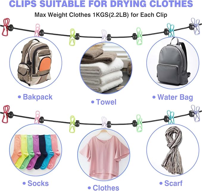 Travel Clothesline: 11.8Ft Portable Clothes Line - Image 5