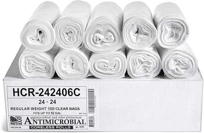 Aluf Plastics 7-8 Gallon Clear Trash Bags by AlufPlastics