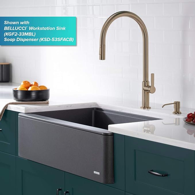 KRAUS Champagne Bronze 20 in Pull Down Kitchen Faucet KPF-2821SFACB | - Image 12