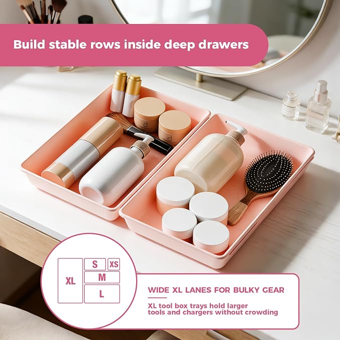 Pink Drawer Organizer Trays - Image 5