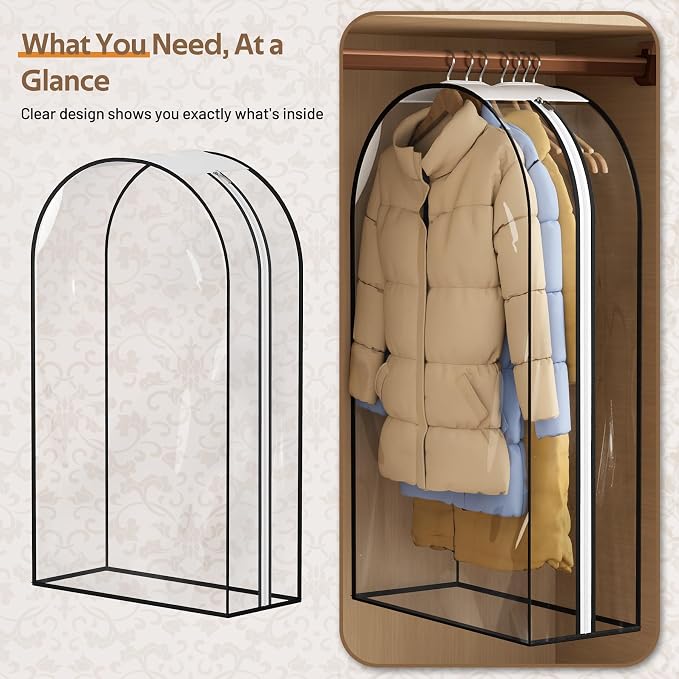 MISSLO 10" Gusseted All Clear Garment Bags - Image 7