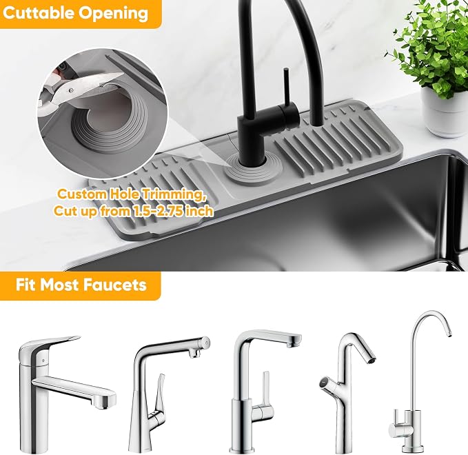 14.6 inch Faucet Mat for Kitchen Sink Splash GuardKitchen Sink Faucet Mat - Image 7
