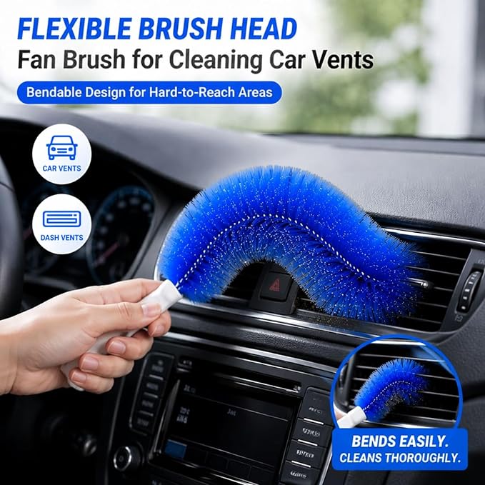 4pcs Bendable Microfiber Head Fan Brush, Reusable Dust Remover - Image 2