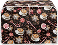 UNICEU Coffee Toaster Cover 2 Slice Coffee Candy Cookies Toaster Dust Cover Stain Resistant Oil Protection Dust Cover for Bread Maker,Washable Kitchen Small Appliance Covers with Top Handle,Size M