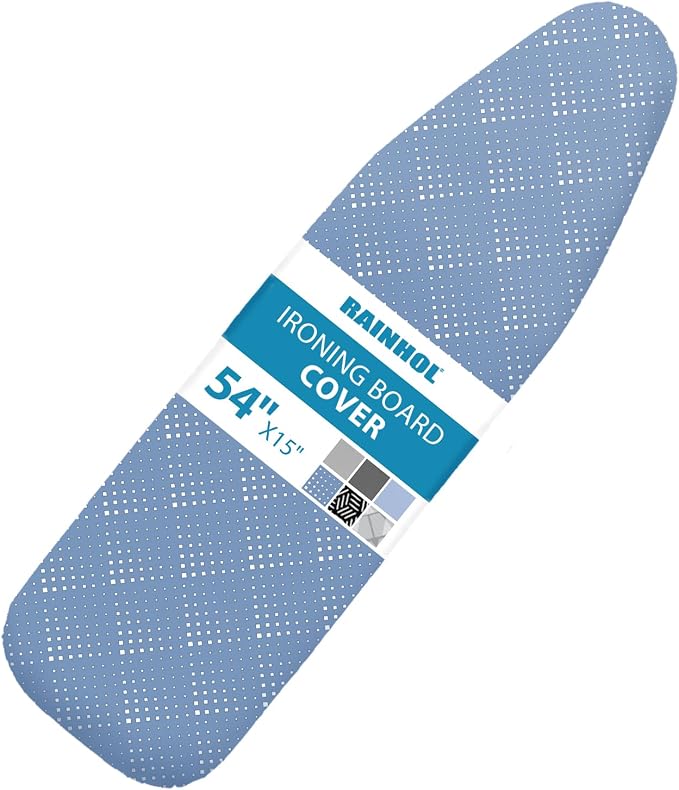 Ironing Board Cover with Padding 15x54, RAINHOL Blue Pattern Standard Size by RAINHOL