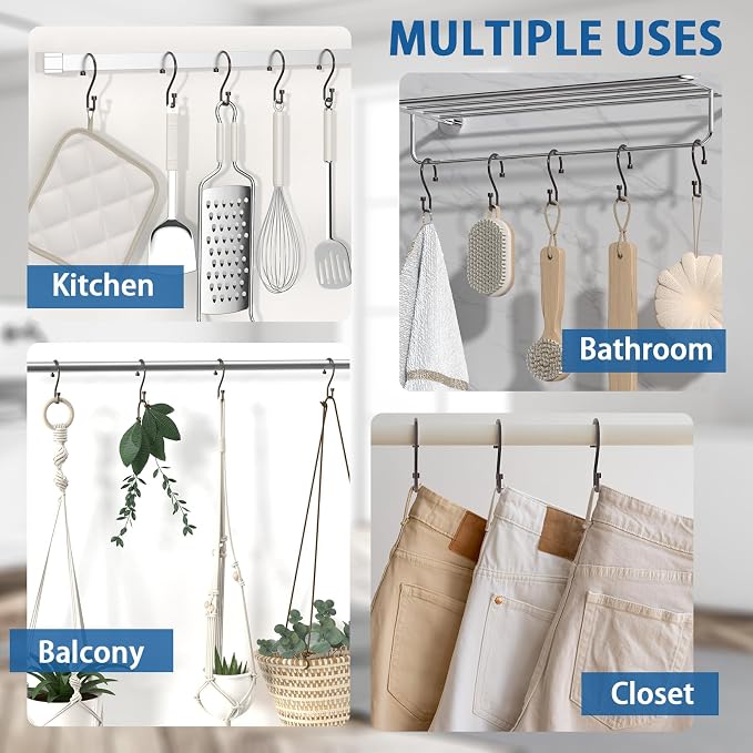 Goowin Shower Curtain Hooks, Rustproof Bronze Shower Curtain Hooks Rust Proof - Image 8
