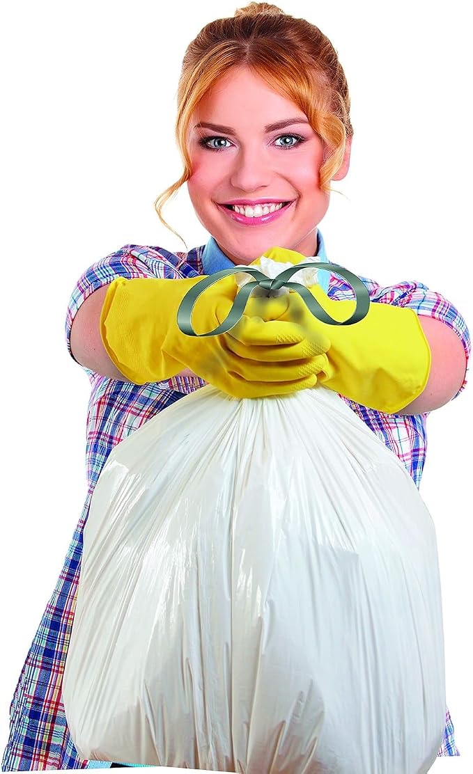Aluf Plastics Tall Kitchen 13 Gallon Drawstring Trash Bags 0.9 MIL - Image 5