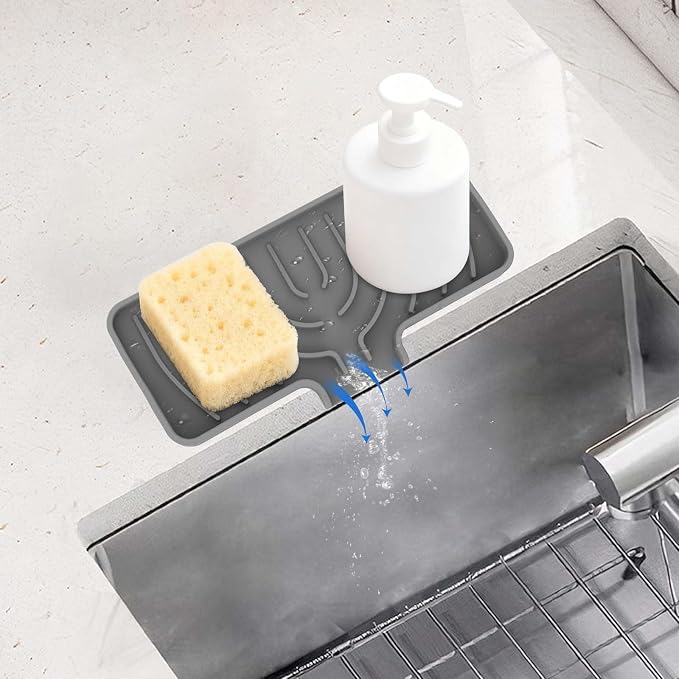JACZZO Silicone Sponge Holder for Kitchen Sink, Sink Caddy - Image 9