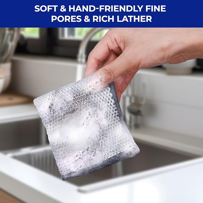 Wangjinpeng 12PK 3-Layer Multipurpose Steel Wire Dishcloths, 9.84X9.84 in - Image 6