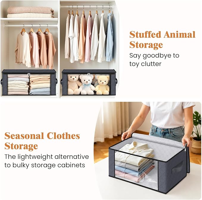 35L Closet Organizers, Foldable Under Bed Storage Containers | Storage Bags - Image 4