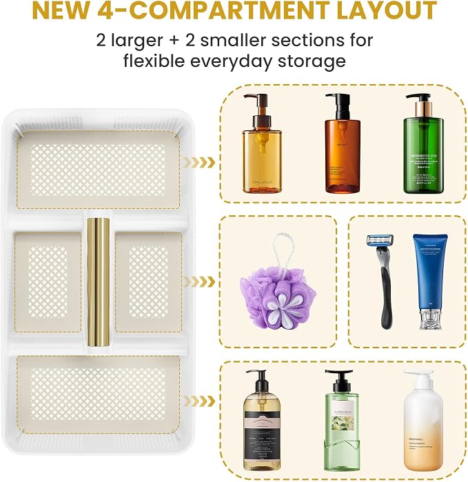 BYUNER Portable Cleaning Caddy & Shower Basket: Hard Plastic Caddy Organizer - Image 6
