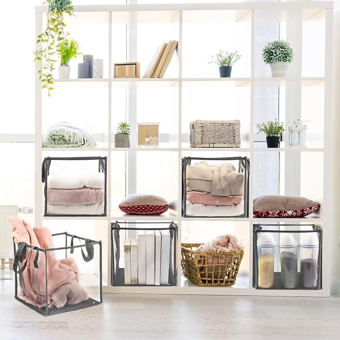 Zopeal 6 Pack Collapsible Mesh Laundry Basket, Single-layer | 13 Inch Square - Image 5