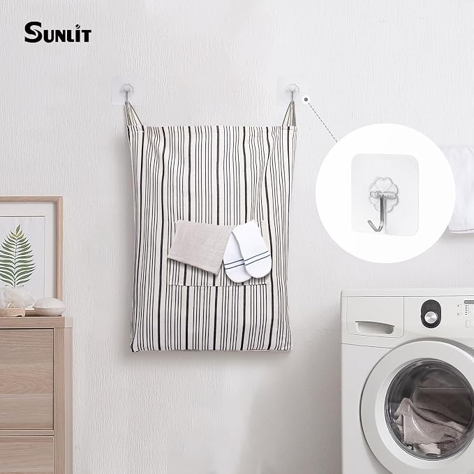 AELS Farmhouse Hanging Laundry Hamper - Image 7
