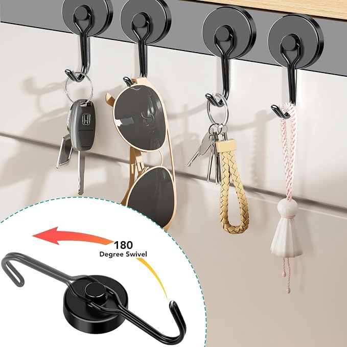 DIYMAG Magnetic Hooks, 120LBS Heavy Duty 4 Pack 2026 Cruise Ship Essentials - Image 5