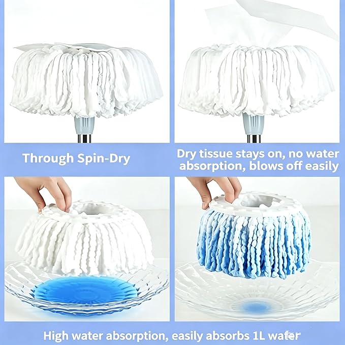 4-Pack Spin Mop Refills, Microfiber - Image 3