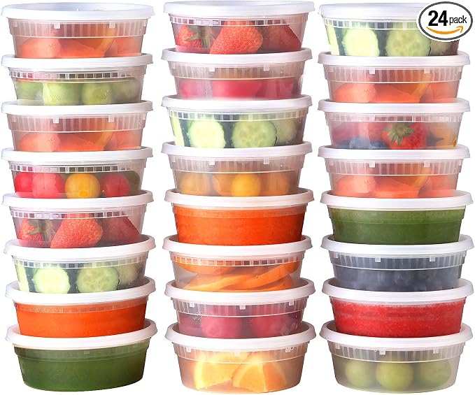 vivigu Deli Containers with Lids 8 oz by VIVIGU
