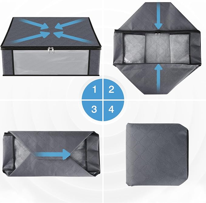 HomeHacks 10-Pack Clothes Organizer Storage Bags, 35L Storage Bins, Reinforced - Image 7