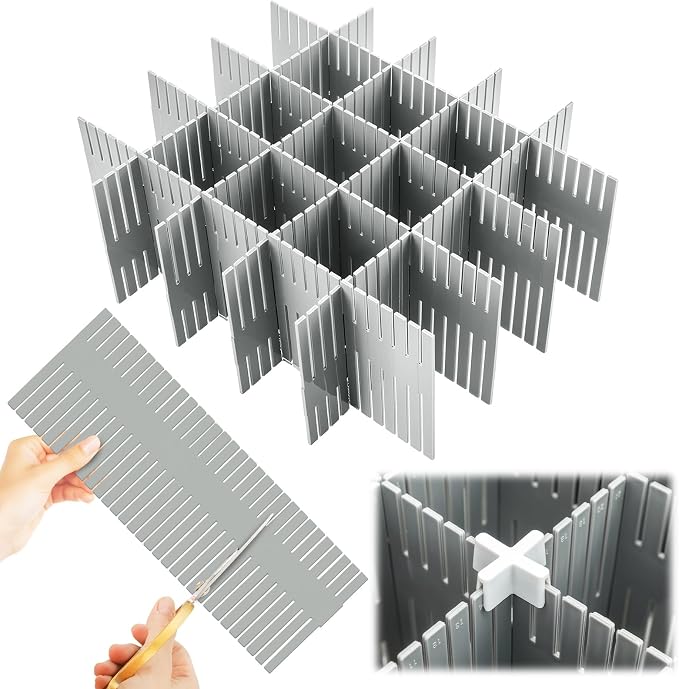 Blosssound 15 Pcs 5.12 Tall Drawer Divider Adjustable Drawer Organizer by Blosssound
