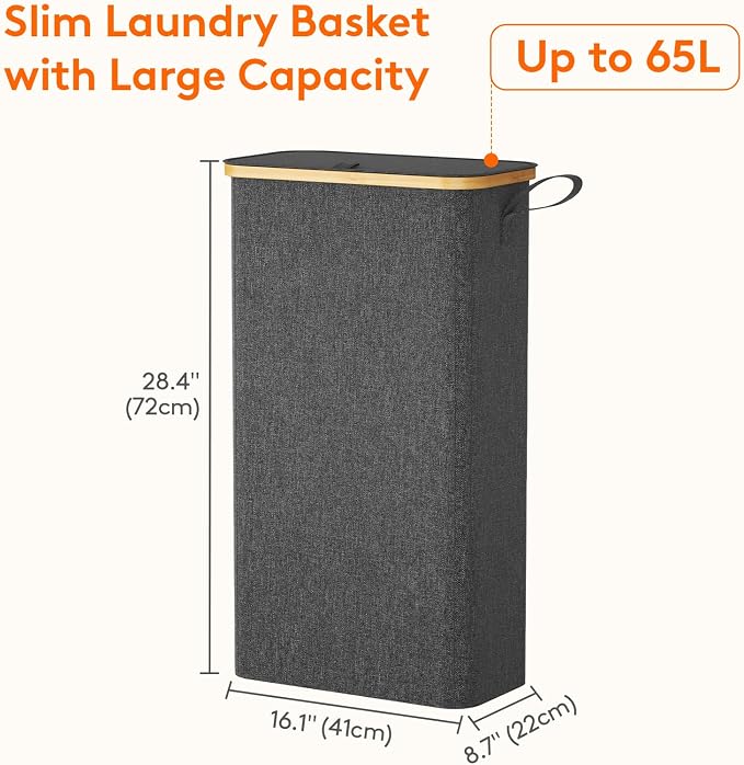 Lifewit 65L Slim Laundry Hamper - Image 2