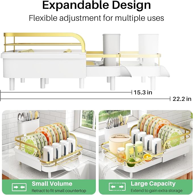 SAYZH Expandable Dish Drying Rack - Image 3