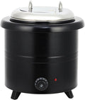 13.7QT Commercial Grade Soup Warmer Kettle with Hinged Swing Lid and Detachable Stainless Steel Insert Pot, Electric Soup Pot for Restaurants, Catering, Buffet, Party, Big Family