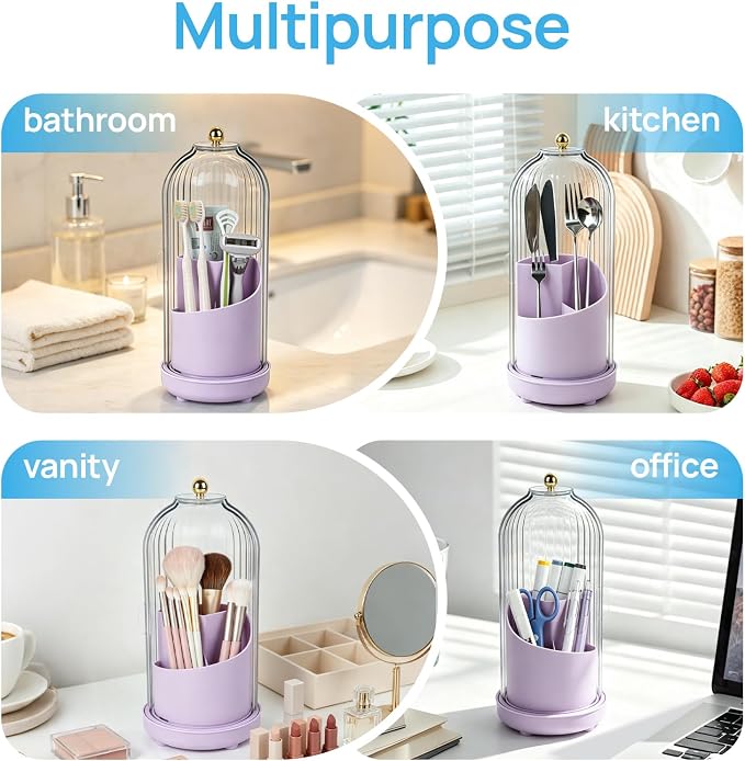 Toothbrush Holders with Cover Toothpaste Organizer - Image 6