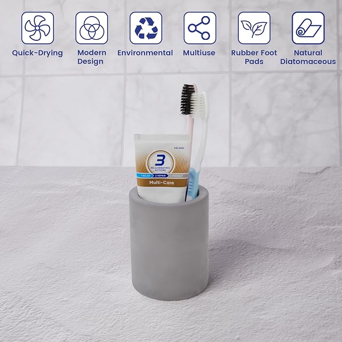 Drying Stone Toothbrush Holder, Diatomite Toothbrush Holders - Image 8