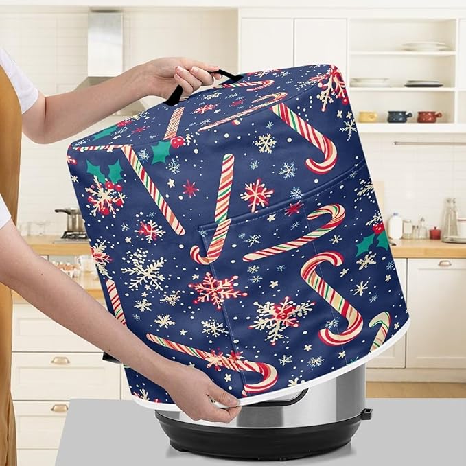 Candy Canes Dust Cover Instant Pot Heavy Duty Waterproof Dust Pressure Cooker Cover Case for Instant Pot Pressure Cooker Instant Pot Appliance Covers Pressure Cooker Size M
