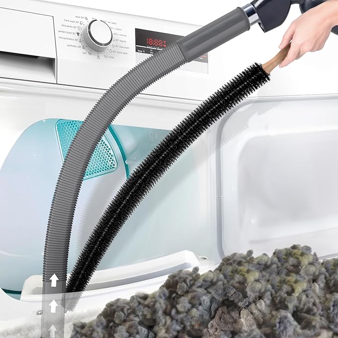 PetOde 2Pcs Dryer Vent Cleaner Kit Universal Vacuum Hose Attachment & Brush | by PetOde