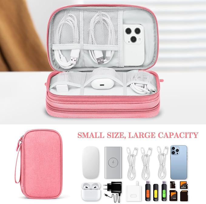 FYY Electronic Organizer, Travel Tech Pouch Bag, Waterproof, Double Layers - Image 6