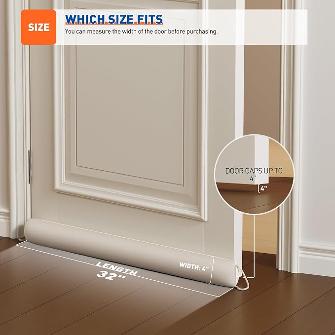 MAGZO Under Door Draft Stopper 32 Inches - Image 3