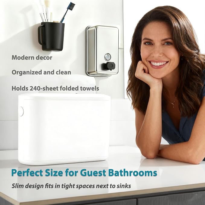 Multifold Paper Towel Dispenser Countertop Compact - Image 2