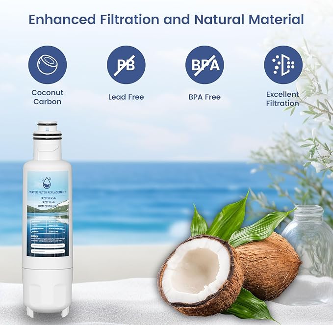 HX2019FR-A Water Filter Replacement, Compatible with Hisense HX2019FR-A, HX2019F-A, HRM260N6TSE, HRFD560SW, HRCD585BW, HRFD634BW, HRCD650BW, HRCD586TBWB and Mora MRM260N6TSE 1 Pack