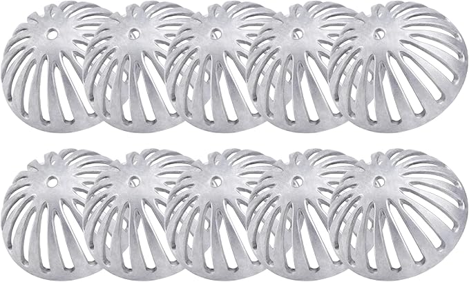 10 Pack Floor Sink Strainer Floor Drain Strainer Heavy Duty Aluminum Dome Sink Drain Strainer Floor Drain Cover for Kitchen, Bar, Outdoor Garden or Bath 5-1/4" Diameter x 2-1/4"H