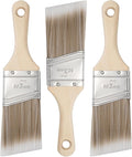 Mister Rui 3-Pack 2 Inch Angled Paint Brushes, Sash Brushes by MisterRui